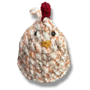 Handmade Crocheted Emotional Support Chicken • Amigurumi Hen Plushie Farmhouse